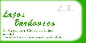 lajos barkovics business card